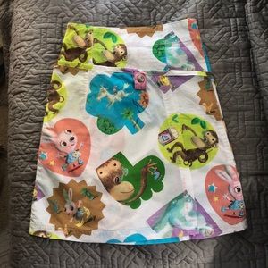 Oilily monkey, rabbit, unicorn girl wrap skirt 4